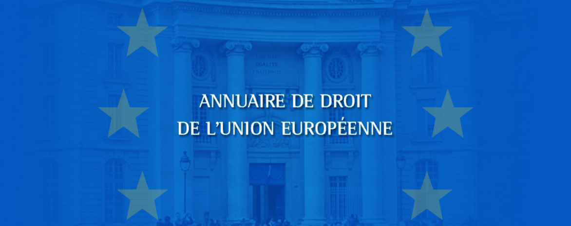 Annuaire de droit de l'Union européenne 2018